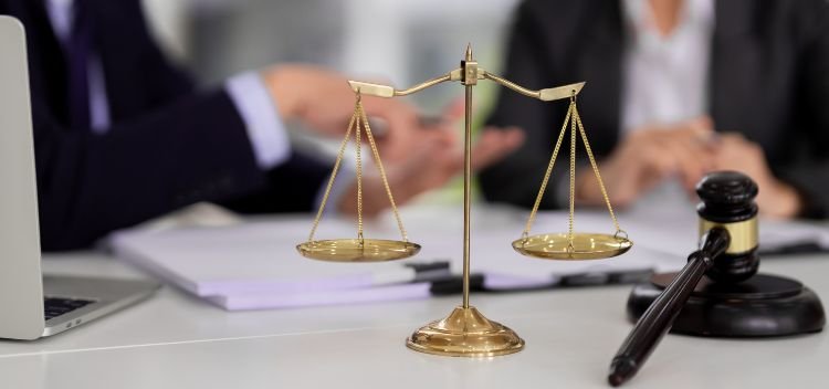 Gavel and law books